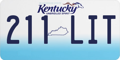 KY license plate 211LIT