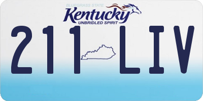 KY license plate 211LIV