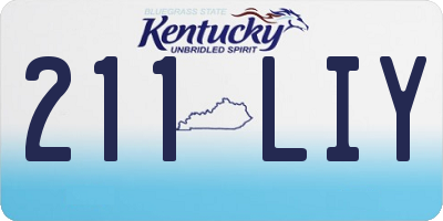 KY license plate 211LIY