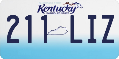 KY license plate 211LIZ