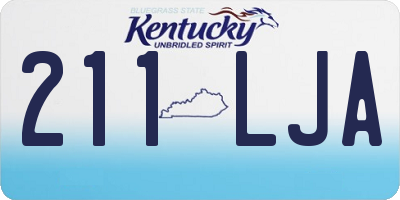 KY license plate 211LJA