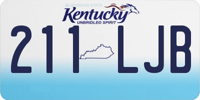 KY license plate 211LJB