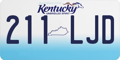 KY license plate 211LJD