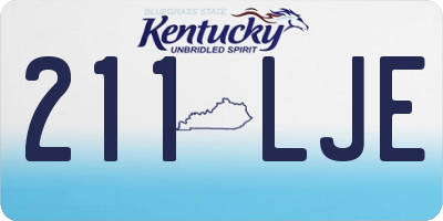 KY license plate 211LJE