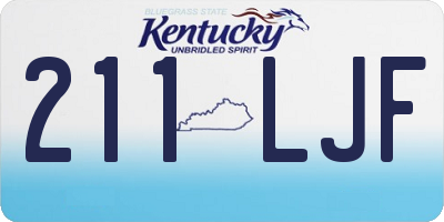 KY license plate 211LJF