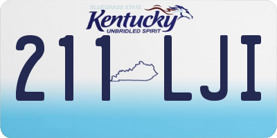 KY license plate 211LJI