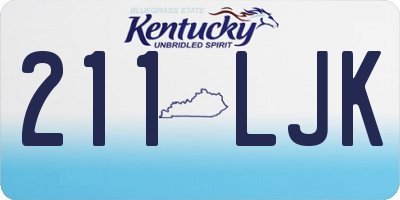 KY license plate 211LJK