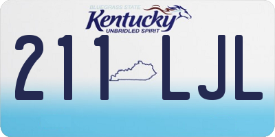 KY license plate 211LJL
