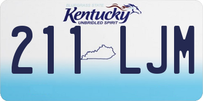 KY license plate 211LJM