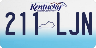 KY license plate 211LJN
