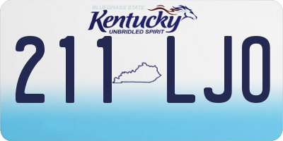 KY license plate 211LJO