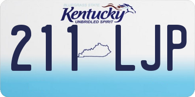KY license plate 211LJP