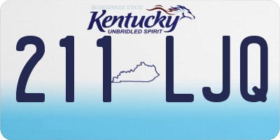 KY license plate 211LJQ