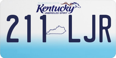 KY license plate 211LJR