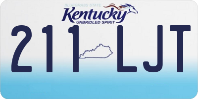 KY license plate 211LJT
