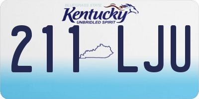 KY license plate 211LJU