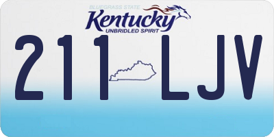 KY license plate 211LJV