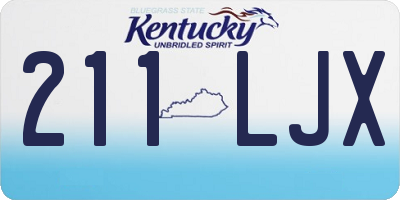 KY license plate 211LJX
