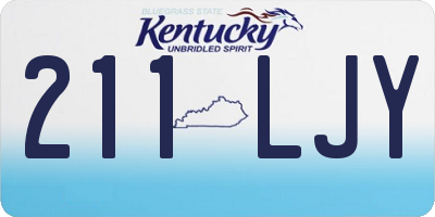 KY license plate 211LJY