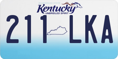KY license plate 211LKA
