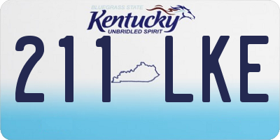 KY license plate 211LKE