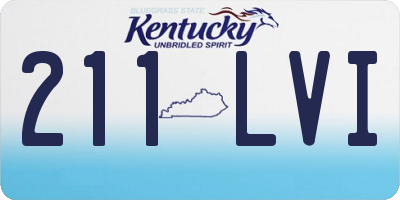 KY license plate 211LVI