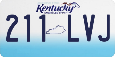 KY license plate 211LVJ