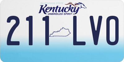 KY license plate 211LVO