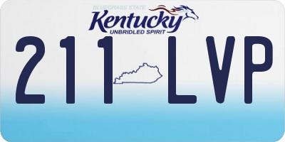 KY license plate 211LVP