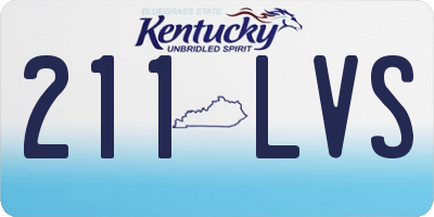 KY license plate 211LVS