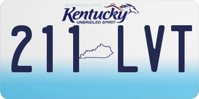 KY license plate 211LVT