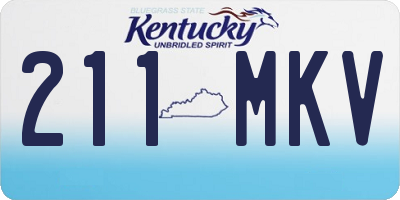 KY license plate 211MKV