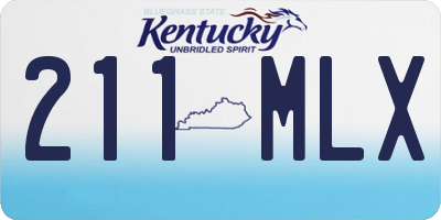 KY license plate 211MLX