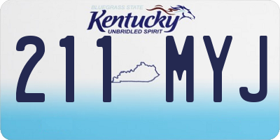 KY license plate 211MYJ