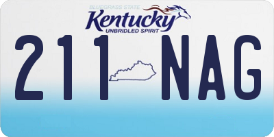 KY license plate 211NAG