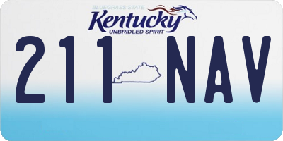 KY license plate 211NAV