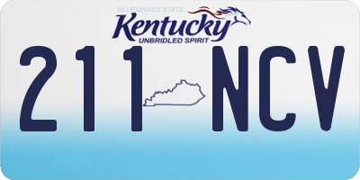 KY license plate 211NCV