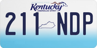 KY license plate 211NDP