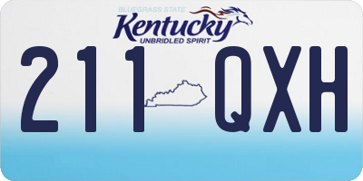 KY license plate 211QXH