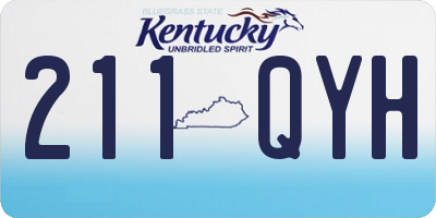 KY license plate 211QYH