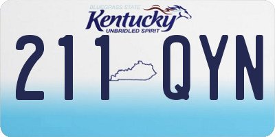 KY license plate 211QYN