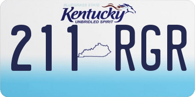 KY license plate 211RGR
