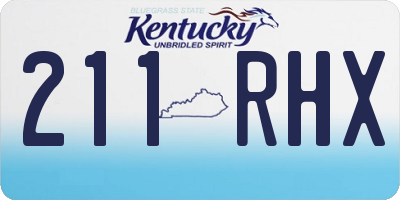 KY license plate 211RHX