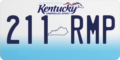KY license plate 211RMP