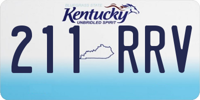 KY license plate 211RRV