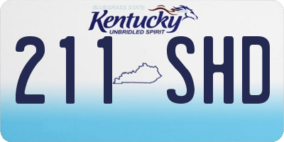 KY license plate 211SHD