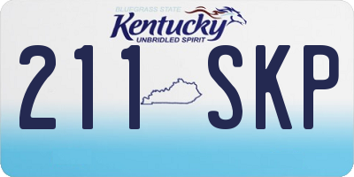 KY license plate 211SKP