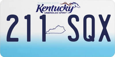 KY license plate 211SQX