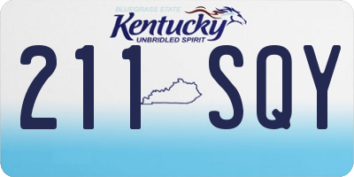 KY license plate 211SQY