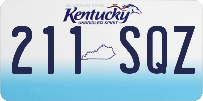 KY license plate 211SQZ